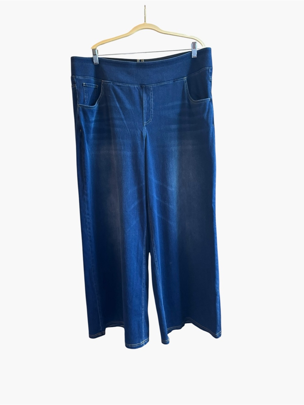 Halara Women's Dark Blue Wide-Leg Pull-On Jeans